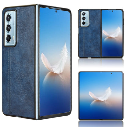 Honor Magic Vs2 Cow Pattern Sewing Back Cover Phone Case - Premium PU Leather Texture PC + TPU Shockproof Protective Case, Scratch Resistant Slim Lightweight Anti-Fingerprint Full Coverage Mobile Cover