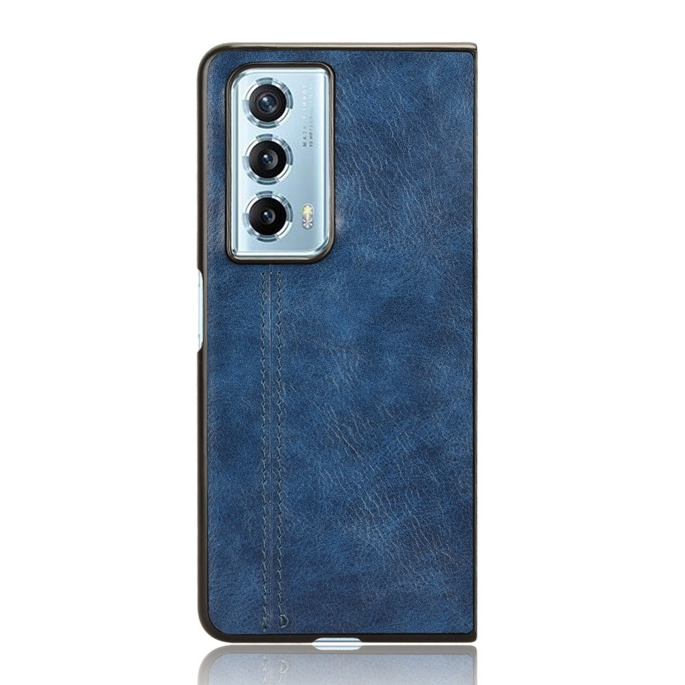 Honor Magic Vs2 Cow Pattern Sewing Back Cover Phone Case - Premium PU Leather Texture PC + TPU Shockproof Protective Case, Scratch Resistant Slim Lightweight Anti-Fingerprint Full Coverage Mobile Cover