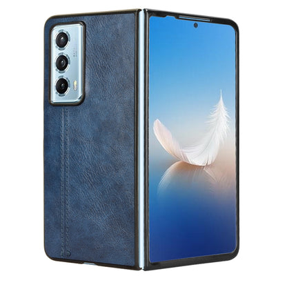 Honor Magic Vs2 Cow Pattern Sewing Back Cover Phone Case - Premium PU Leather Texture PC + TPU Shockproof Protective Case, Scratch Resistant Slim Lightweight Anti-Fingerprint Full Coverage Mobile Cover