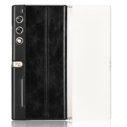 Honor V Purse Cow Pattern Sewing Back Cover Phone Case - Premium PU Leather Texture PC + TPU Shockproof Protective Case, Scratch Resistant Slim Lightweight Anti-Fingerprint Full Coverage Mobile Cover