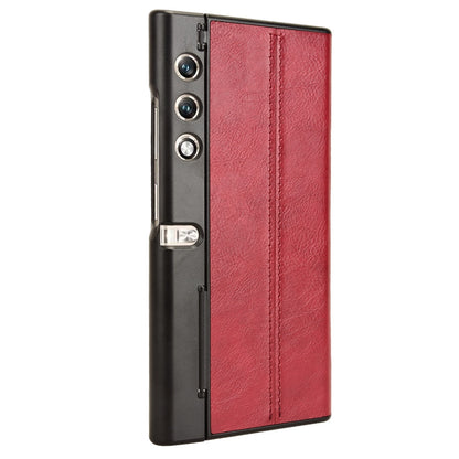 Honor V Purse Cow Pattern Sewing Back Cover Phone Case - Premium PU Leather Texture PC + TPU Shockproof Protective Case, Scratch Resistant Slim Lightweight Anti-Fingerprint Full Coverage Mobile Cover