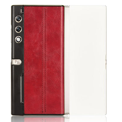 Honor V Purse Cow Pattern Sewing Back Cover Phone Case - Premium PU Leather Texture PC + TPU Shockproof Protective Case, Scratch Resistant Slim Lightweight Anti-Fingerprint Full Coverage Mobile Cover