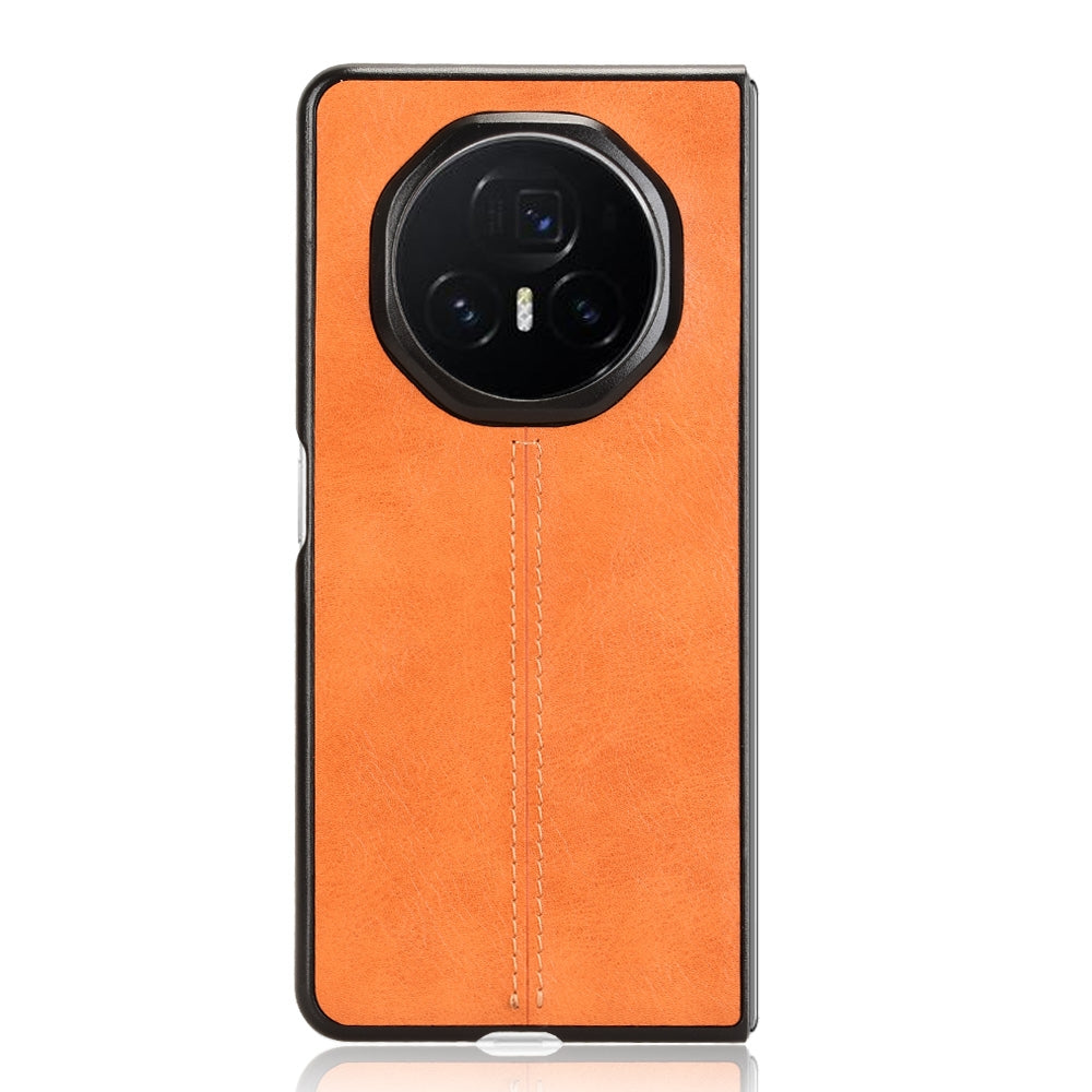 Honor Magic V3 Cow Pattern Sewing Back Cover Phone Case - Premium PU Leather Texture PC + TPU Shockproof Protective Case, Scratch Resistant Slim Lightweight Anti-Fingerprint Full Coverage Mobile Cover
