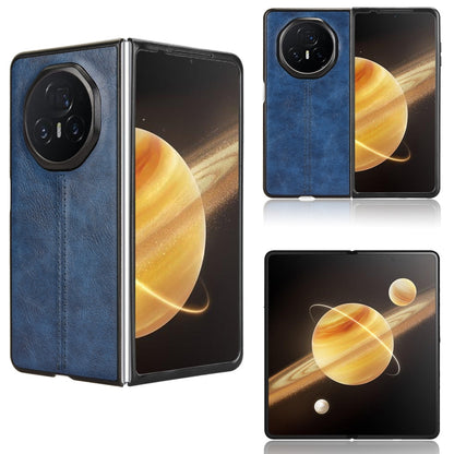 Honor Magic V3 Cow Pattern Sewing Back Cover Phone Case - Premium PU Leather Texture PC + TPU Shockproof Protective Case, Scratch Resistant Slim Lightweight Anti-Fingerprint Full Coverage Mobile Cover