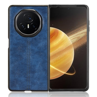 Honor Magic V3 Cow Pattern Sewing Back Cover Phone Case - Premium PU Leather Texture PC + TPU Shockproof Protective Case, Scratch Resistant Slim Lightweight Anti-Fingerprint Full Coverage Mobile Cover