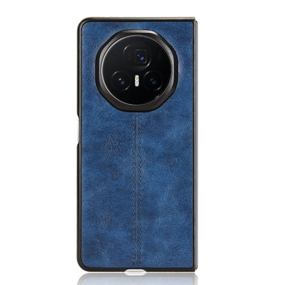 Honor Magic V3 Cow Pattern Sewing Back Cover Phone Case - Premium PU Leather Texture PC + TPU Shockproof Protective Case, Scratch Resistant Slim Lightweight Anti-Fingerprint Full Coverage Mobile Cover
