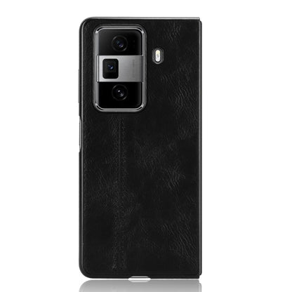 Honor Magic Vs3 Cow Pattern Sewing Back Cover Phone Case - Premium PU Leather Texture PC + TPU Shockproof Protective Case, Scratch Resistant Slim Lightweight Anti-Fingerprint Full Coverage Mobile Cover