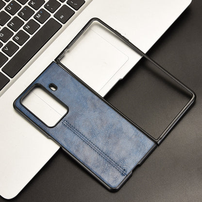 Honor Magic Vs3 Cow Pattern Sewing Back Cover Phone Case - Premium PU Leather Texture PC + TPU Shockproof Protective Case, Scratch Resistant Slim Lightweight Anti-Fingerprint Full Coverage Mobile Cover