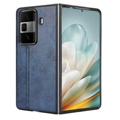 Honor Magic Vs3 Cow Pattern Sewing Back Cover Phone Case - Premium PU Leather Texture PC + TPU Shockproof Protective Case, Scratch Resistant Slim Lightweight Anti-Fingerprint Full Coverage Mobile Cover