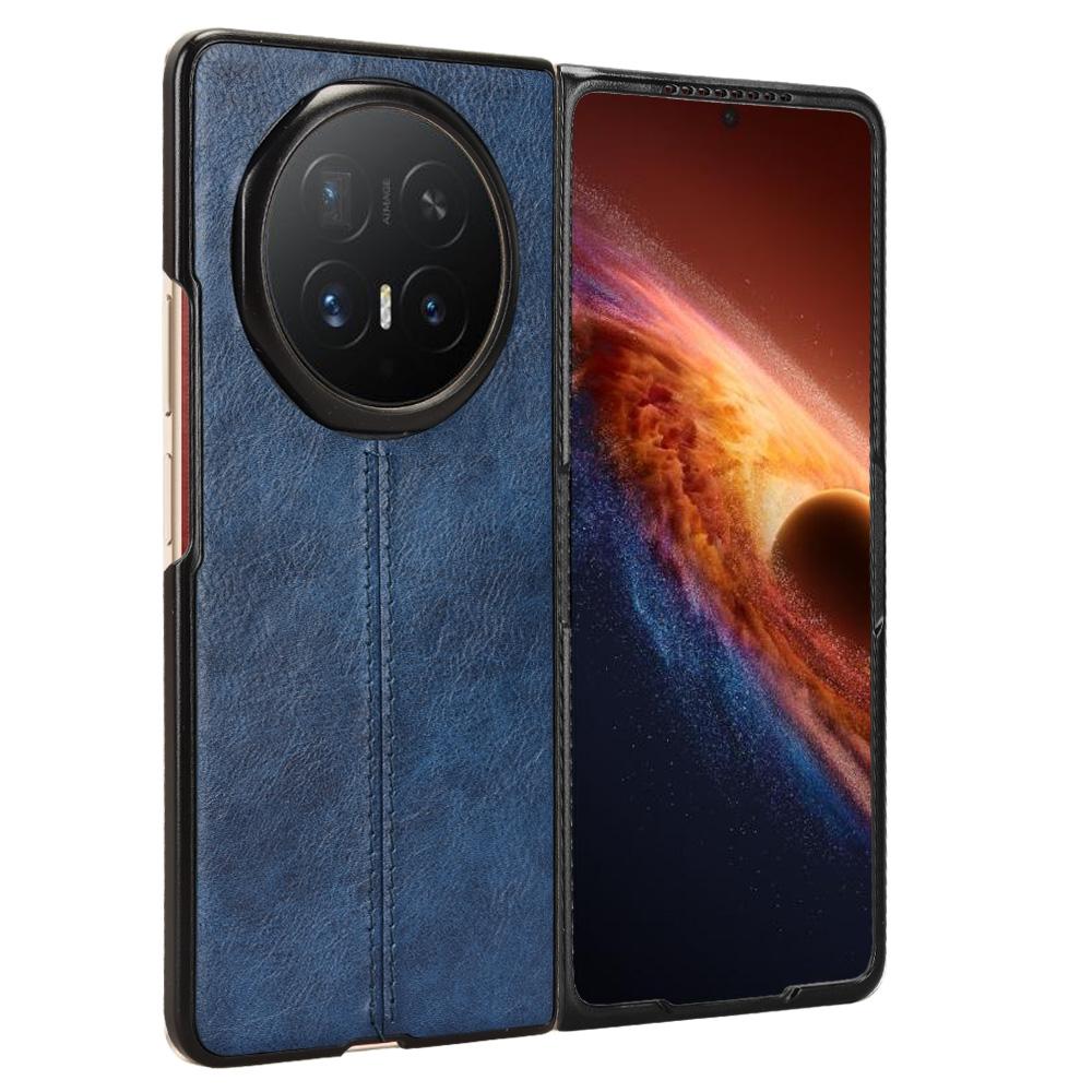 Honor Magic V6 Cow Pattern Sewing Back Cover Phone Case - Premium PU Leather Texture PC + TPU Shockproof Protective Case, Scratch Resistant Slim Lightweight Anti-Fingerprint Full Coverage Mobile Cover
