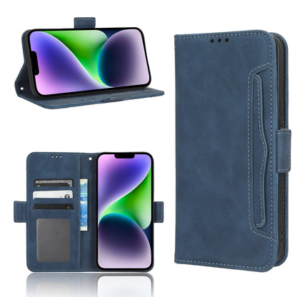 Apple iPhone 15 Skin Feel PU Leather Wallet Phone Case with Card Slots, Cash Pocket, Magnetic Closure, Built-In Stand, Full Protection TPU Cover