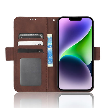 Apple iPhone 15 Skin Feel PU Leather Wallet Phone Case with Card Slots, Cash Pocket, Magnetic Closure, Built-In Stand, Full Protection TPU Cover