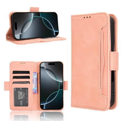Apple iPhone 16 Pro Skin Feel PU Leather Wallet Phone Case with Card Slots, Cash Pocket, Magnetic Closure, Built-In Stand, Full Protection TPU Cover