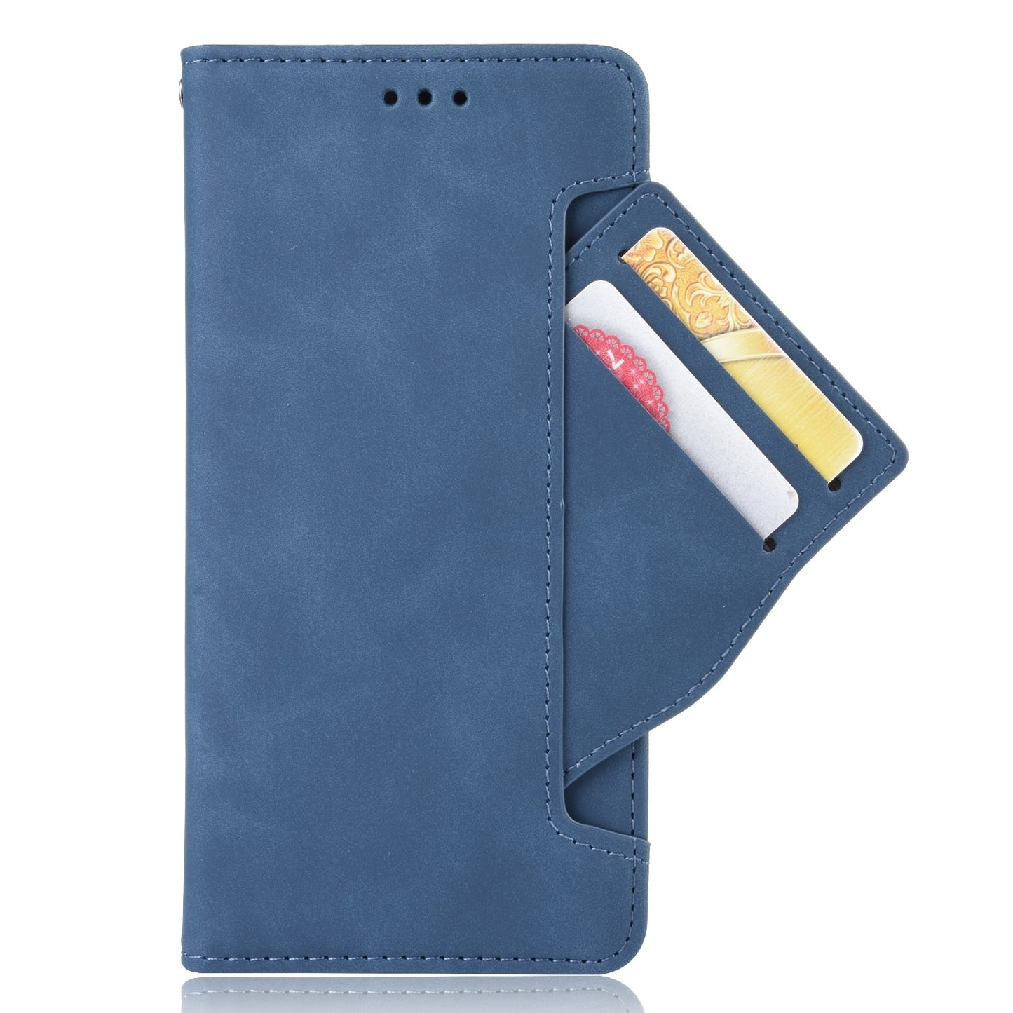 Apple iPhone 16 Pro Skin Feel PU Leather Wallet Phone Case with Card Slots, Cash Pocket, Magnetic Closure, Built-In Stand, Full Protection TPU Cover