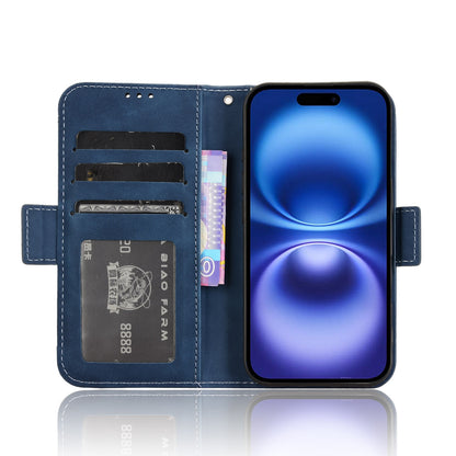 Apple iPhone 16 Plus Skin Feel PU Leather Wallet Phone Case with Card Slots, Cash Pocket, Magnetic Closure, Built-In Stand, Full Protection TPU Cover