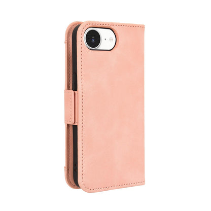 Apple iPhone 16e Skin Feel PU Leather Wallet Phone Case with Card Slots, Cash Pocket, Magnetic Closure, Built-In Stand, Full Protection TPU Cover