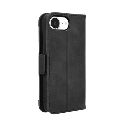 Apple iPhone 16e Skin Feel PU Leather Wallet Phone Case with Card Slots, Cash Pocket, Magnetic Closure, Built-In Stand, Full Protection TPU Cover