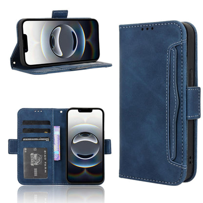 Apple iPhone 17e Skin Feel PU Leather Wallet Phone Case with Card Slots, Cash Pocket, Magnetic Closure, Built-In Stand, Full Protection TPU Cover