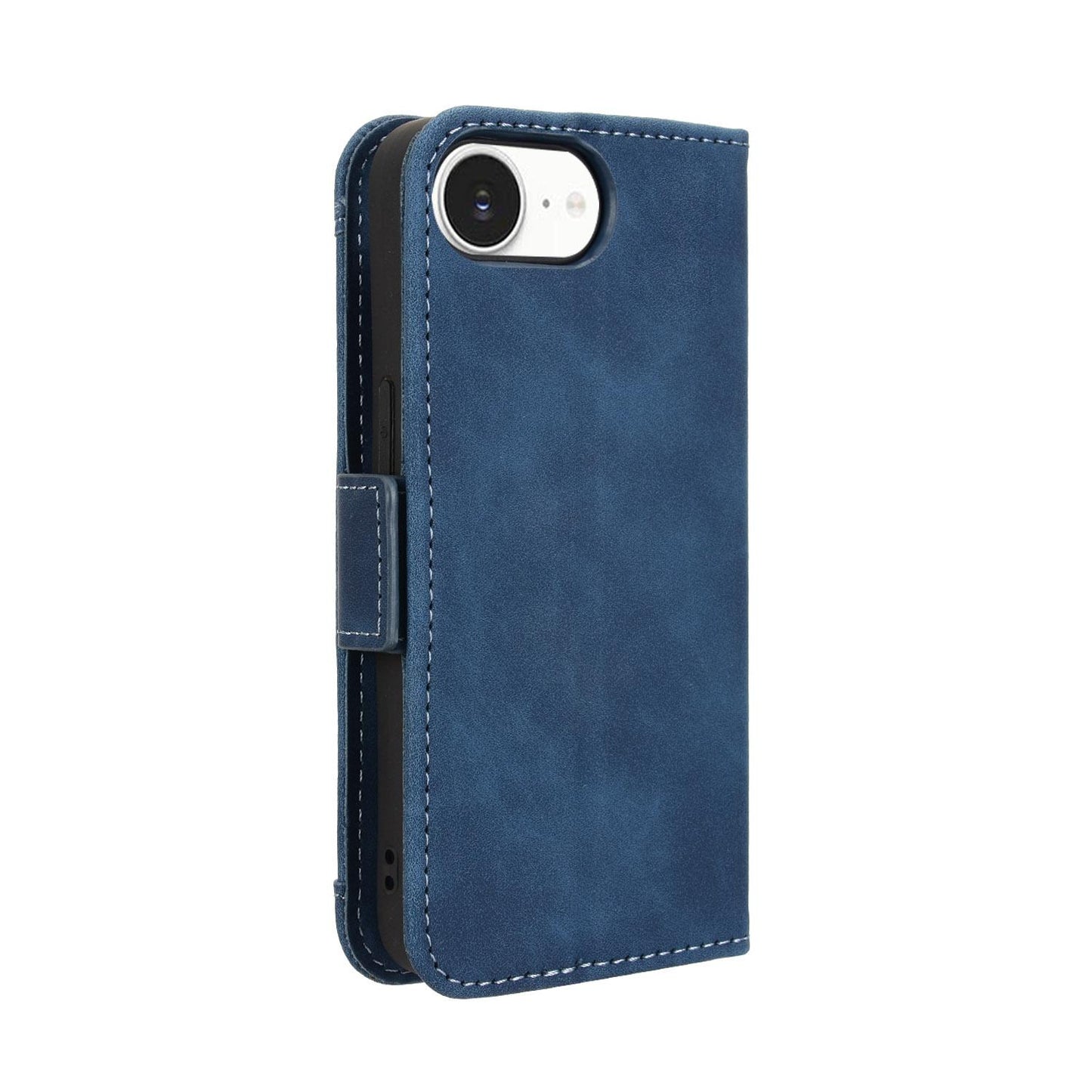Apple iPhone 17e Skin Feel PU Leather Wallet Phone Case with Card Slots, Cash Pocket, Magnetic Closure, Built-In Stand, Full Protection TPU Cover