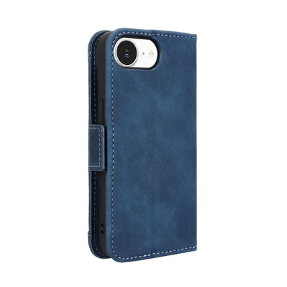 Apple iPhone 16e Skin Feel PU Leather Wallet Phone Case with Card Slots, Cash Pocket, Magnetic Closure, Built-In Stand, Full Protection TPU Cover
