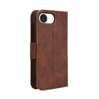 Apple iPhone 17e Skin Feel PU Leather Wallet Phone Case with Card Slots, Cash Pocket, Magnetic Closure, Built-In Stand, Full Protection TPU Cover
