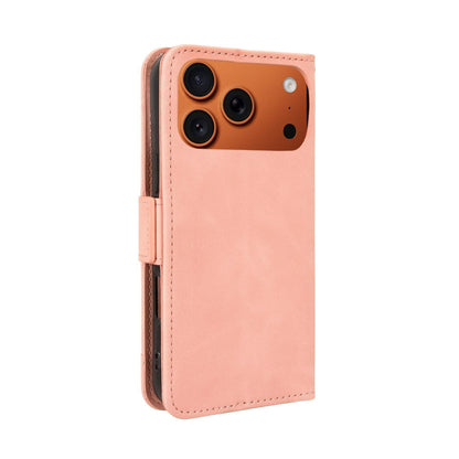 Apple iPhone 17 Pro Max Skin Feel PU Leather Wallet Phone Case with Card Slots, Cash Pocket, Magnetic Closure, Built-In Stand, Full Protection TPU Cover