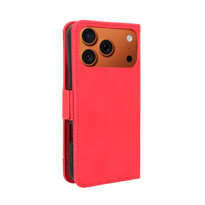 Apple iPhone 17 Pro Skin Feel PU Leather Wallet Phone Case with Card Slots, Cash Pocket, Magnetic Closure, Built-In Stand, Full Protection TPU Cover