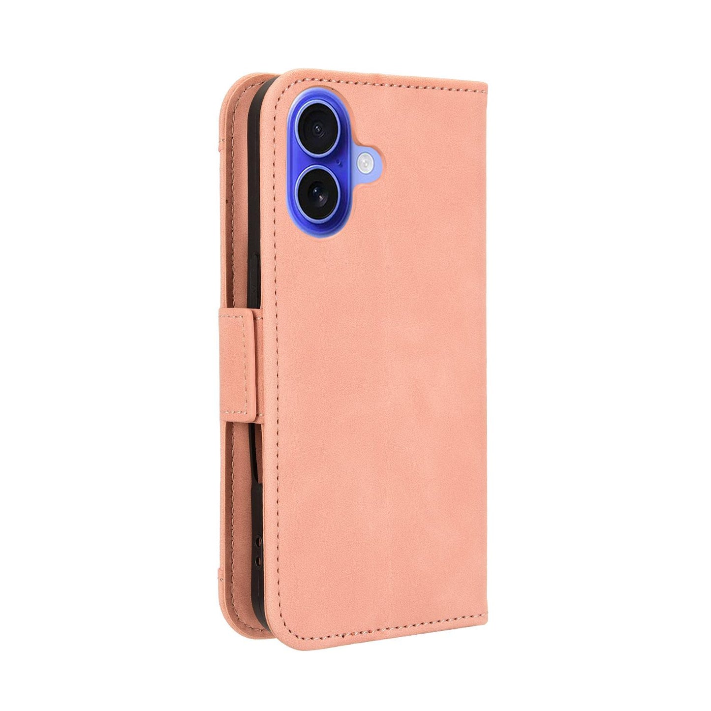 Apple iPhone 17 Skin Feel PU Leather Wallet Phone Case with Card Slots, Cash Pocket, Magnetic Closure, Built-In Stand, Full Protection TPU Cover