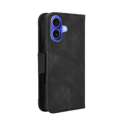 Apple iPhone 17 Skin Feel PU Leather Wallet Phone Case with Card Slots, Cash Pocket, Magnetic Closure, Built-In Stand, Full Protection TPU Cover