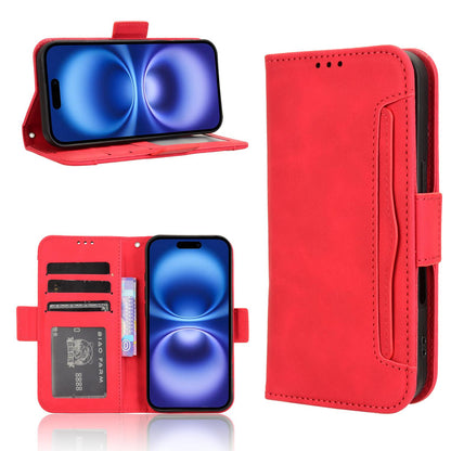 Apple iPhone 17 Skin Feel PU Leather Wallet Phone Case with Card Slots, Cash Pocket, Magnetic Closure, Built-In Stand, Full Protection TPU Cover