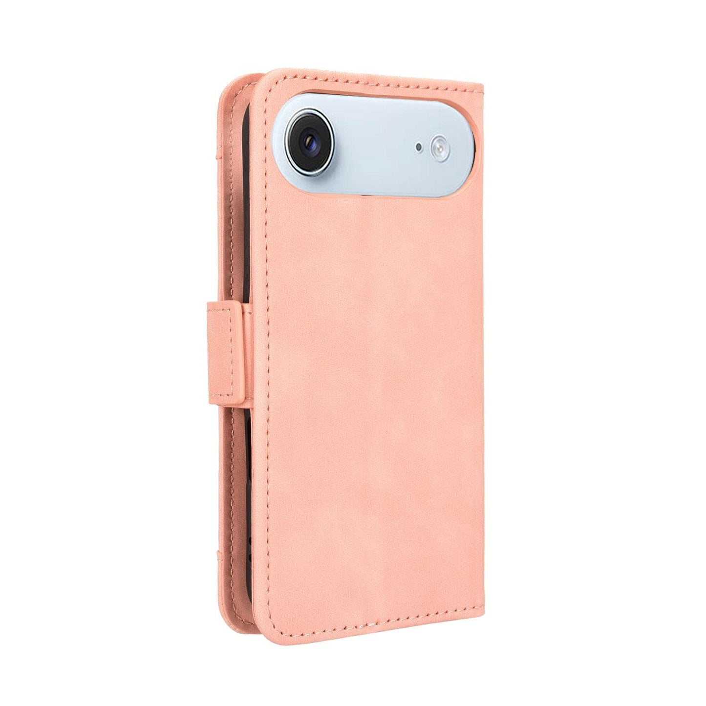 Apple iPhone Air Skin Feel PU Leather Wallet Phone Case with Card Slots, Cash Pocket, Magnetic Closure, Built-In Stand, Full Protection TPU Cover