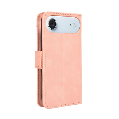 Apple iPhone Air Skin Feel PU Leather Wallet Phone Case with Card Slots, Cash Pocket, Magnetic Closure, Built-In Stand, Full Protection TPU Cover
