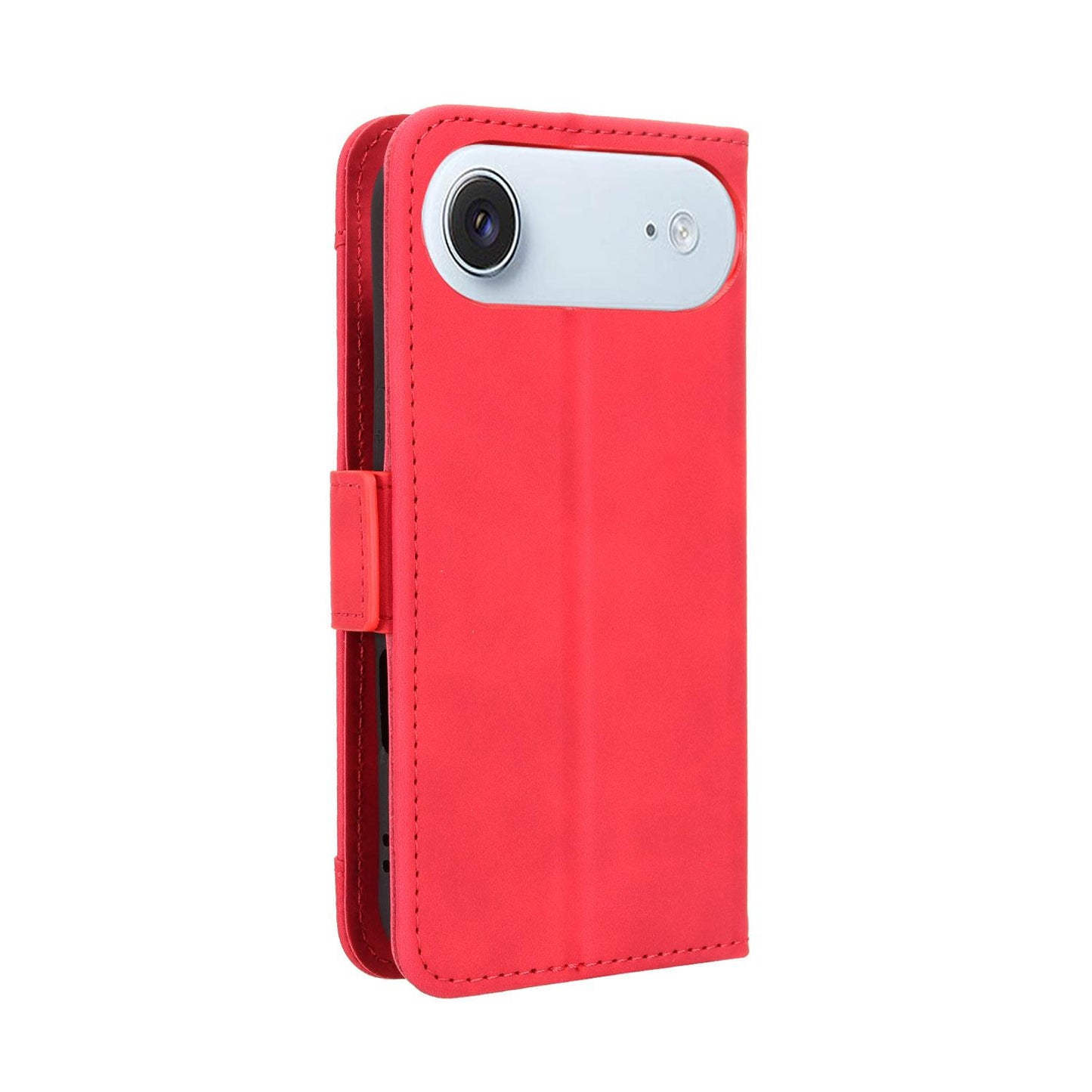 Apple iPhone Air Skin Feel PU Leather Wallet Phone Case with Card Slots, Cash Pocket, Magnetic Closure, Built-In Stand, Full Protection TPU Cover