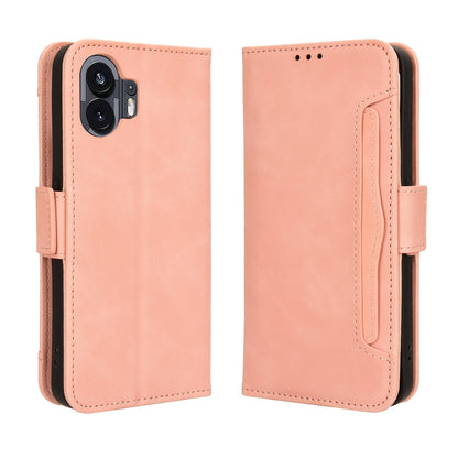 Nothing Phone 2 Skin Feel PU Leather Wallet Phone Case with Card Slots, Cash Pocket, Magnetic Closure, Built-In Stand, Full Protection TPU Cover
