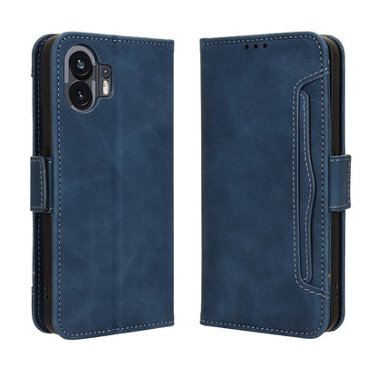 Nothing Phone 2 Skin Feel PU Leather Wallet Phone Case with Card Slots, Cash Pocket, Magnetic Closure, Built-In Stand, Full Protection TPU Cover