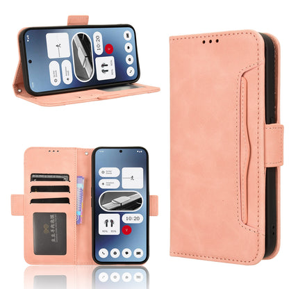 Nothing Phone 2a Skin Feel PU Leather Wallet Phone Case with Card Slots, Cash Pocket, Magnetic Closure, Built-In Stand, Full Protection TPU Cover