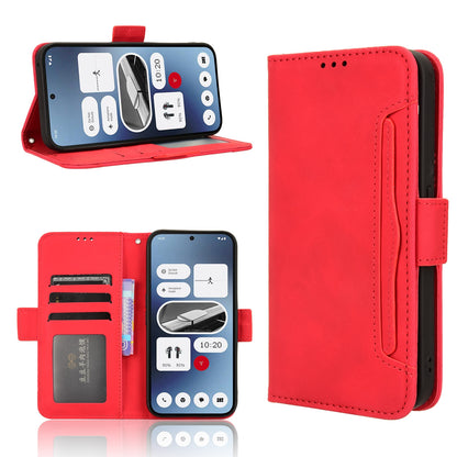 Nothing Phone 2a Skin Feel PU Leather Wallet Phone Case with Card Slots, Cash Pocket, Magnetic Closure, Built-In Stand, Full Protection TPU Cover