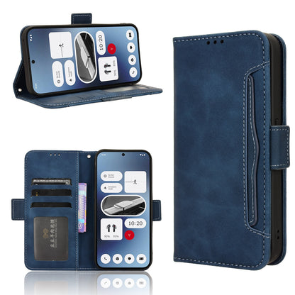 Nothing Phone 2a Skin Feel PU Leather Wallet Phone Case with Card Slots, Cash Pocket, Magnetic Closure, Built-In Stand, Full Protection TPU Cover