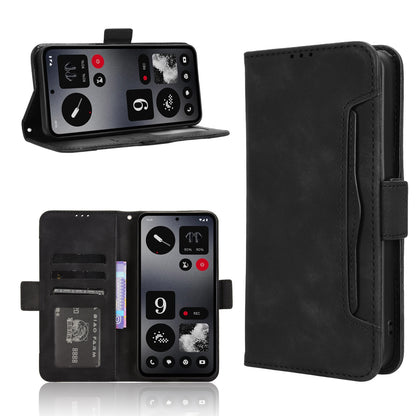 Nothing CMF Phone 1 Skin Feel PU Leather Wallet Phone Case with Card Slots, Cash Pocket, Magnetic Closure, Built-In Stand, Full Protection TPU Cover