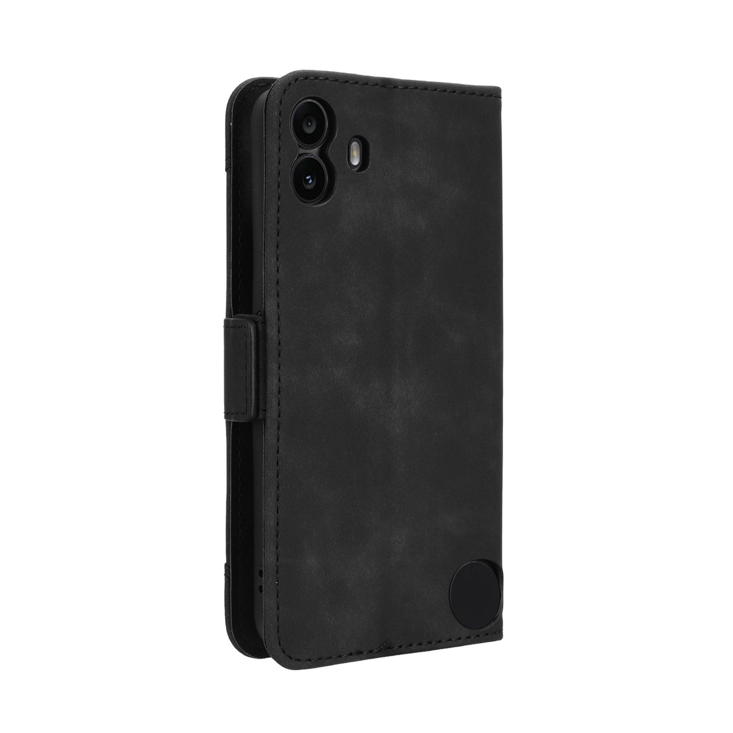 Nothing CMF Phone 1 Skin Feel PU Leather Wallet Phone Case with Card Slots, Cash Pocket, Magnetic Closure, Built-In Stand, Full Protection TPU Cover