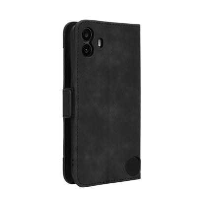Nothing CMF Phone 1 Skin Feel PU Leather Wallet Phone Case with Card Slots, Cash Pocket, Magnetic Closure, Built-In Stand, Full Protection TPU Cover