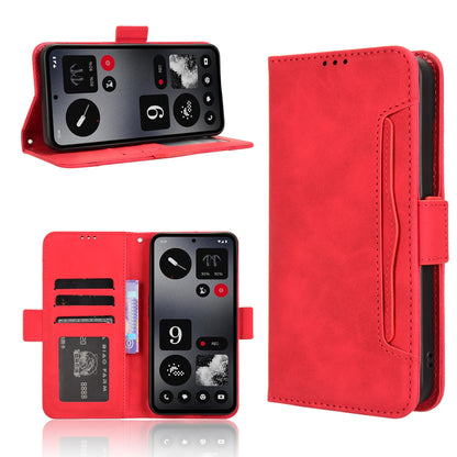 Nothing CMF Phone 1 Skin Feel PU Leather Wallet Phone Case with Card Slots, Cash Pocket, Magnetic Closure, Built-In Stand, Full Protection TPU Cover
