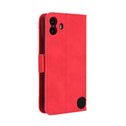 Nothing CMF Phone 1 Skin Feel PU Leather Wallet Phone Case with Card Slots, Cash Pocket, Magnetic Closure, Built-In Stand, Full Protection TPU Cover