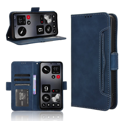 Nothing CMF Phone 1 Skin Feel PU Leather Wallet Phone Case with Card Slots, Cash Pocket, Magnetic Closure, Built-In Stand, Full Protection TPU Cover