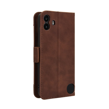 Nothing CMF Phone 1 Skin Feel PU Leather Wallet Phone Case with Card Slots, Cash Pocket, Magnetic Closure, Built-In Stand, Full Protection TPU Cover
