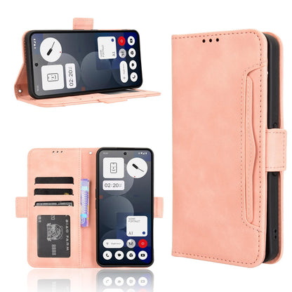 Nothing Phone 3a Pro Skin Feel PU Leather Wallet Phone Case with Card Slots, Cash Pocket, Magnetic Closure, Built-In Stand, Full Protection TPU Cover
