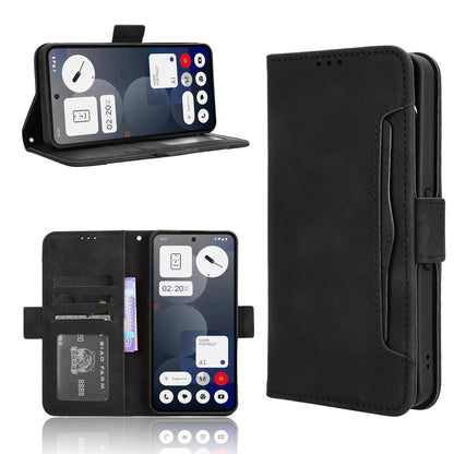 Nothing Phone 3a Pro Skin Feel PU Leather Wallet Phone Case with Card Slots, Cash Pocket, Magnetic Closure, Built-In Stand, Full Protection TPU Cover