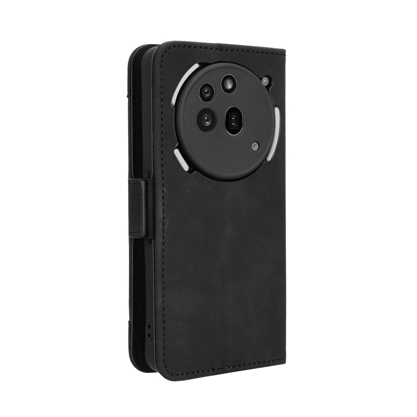 Nothing Phone 3a Pro Skin Feel PU Leather Wallet Phone Case with Card Slots, Cash Pocket, Magnetic Closure, Built-In Stand, Full Protection TPU Cover