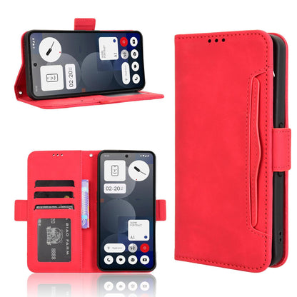Nothing Phone 3a Pro Skin Feel PU Leather Wallet Phone Case with Card Slots, Cash Pocket, Magnetic Closure, Built-In Stand, Full Protection TPU Cover