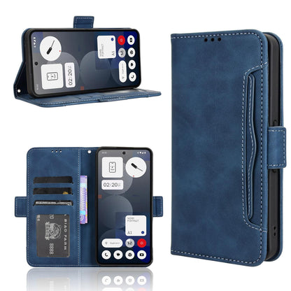Nothing Phone 3a Pro Skin Feel PU Leather Wallet Phone Case with Card Slots, Cash Pocket, Magnetic Closure, Built-In Stand, Full Protection TPU Cover